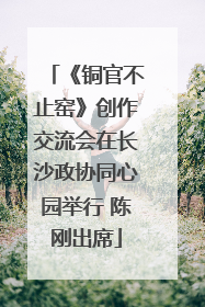《铜官不止窑》创作交流会在长沙政协同心园举行 陈刚出席