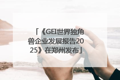 《GEI世界独角兽企业发展报告2025》在郑州发布
