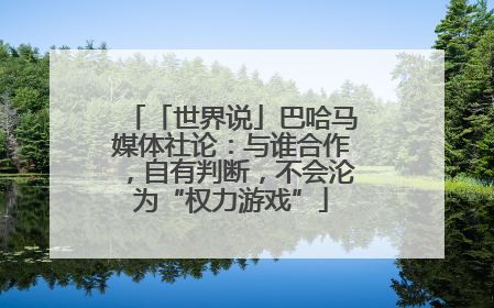 「世界说」巴哈马媒体社论：与谁合作，自有判断，不会沦为“权力游戏”