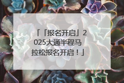 「报名开启」2025大通半程马拉松报名开启！