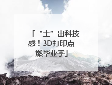 “土”出科技感!3D打印点燃毕业季