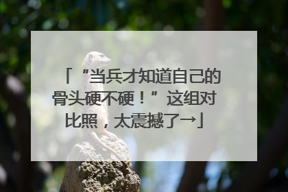 “当兵才知道自己的骨头硬不硬！”这组对比照，太震撼了→