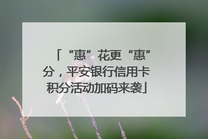 “惠”花更“惠”分，平安银行信用卡积分活动加码来袭