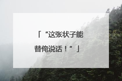 “这张状子能替俺说话！”
