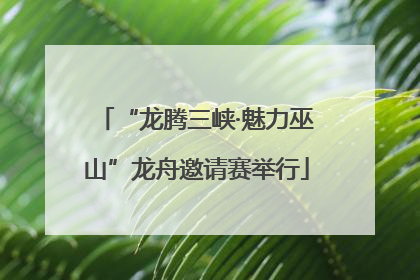 “龙腾三峡·魅力巫山”龙舟邀请赛举行