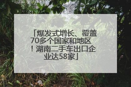 爆发式增长、覆盖70多个国家和地区！湖南二手车出口企业达58家