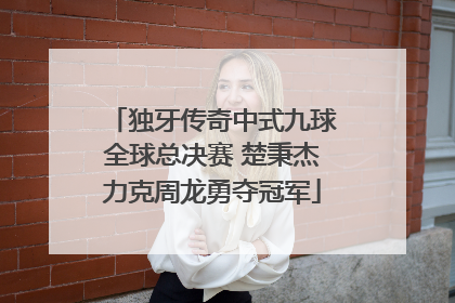 独牙传奇中式九球全球总决赛 楚秉杰力克周龙勇夺冠军