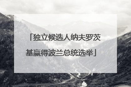 独立候选人纳夫罗茨基赢得波兰总统选举