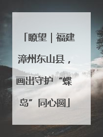 瞭望｜福建漳州东山县，画出守护“蝶岛”同心圆