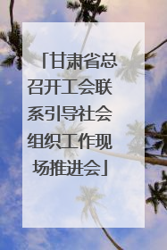 甘肃省总召开工会联系引导社会组织工作现场推进会
