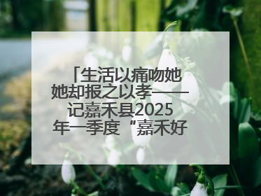 生活以痛吻她 她却报之以孝——记嘉禾县2025年一季度“嘉禾好人”罗何周
