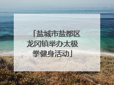 盐城市盐都区龙冈镇举办太极拳健身活动