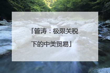 管涛：极限关税下的中美贸易