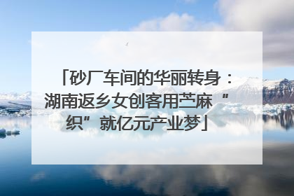 砂厂车间的华丽转身：湖南返乡女创客用苎麻“织”就亿元产业梦