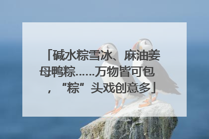 碱水粽雪冰、麻油姜母鸭粽……万物皆可包，“粽”头戏创意多