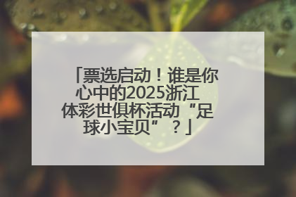 票选启动！谁是你心中的2025浙江体彩世俱杯活动“足球小宝贝”？