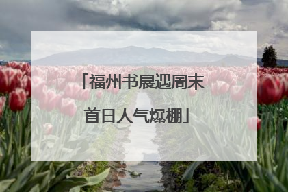 福州书展遇周末 首日人气爆棚