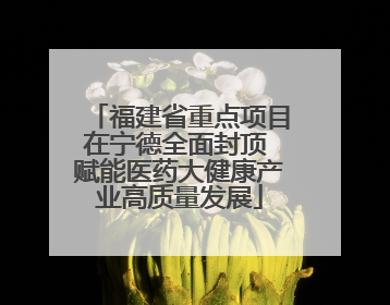 福建省重点项目在宁德全面封顶 赋能医药大健康产业高质量发展