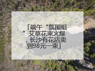 端午“氛围组”艾草花束火爆，长沙有花店卖到98元一束