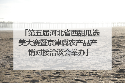 第五届河北省西甜瓜选美大赛暨京津冀农产品产销对接洽谈会举办