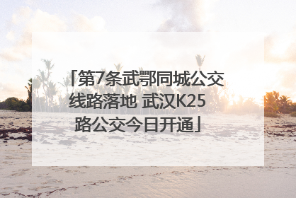 第7条武鄂同城公交线路落地 武汉K25路公交今日开通