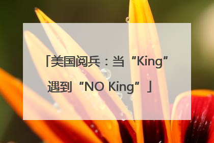 美国阅兵：当“King”遇到“NO King”