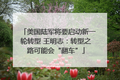 美国陆军将要启动新一轮转型 王明志：转型之路可能会“翻车”