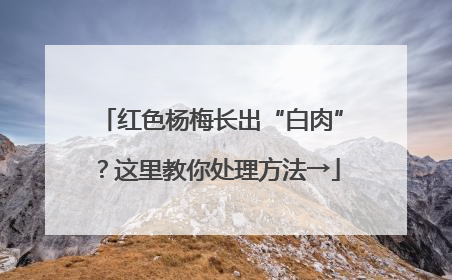 红色杨梅长出“白肉”？这里教你处理方法→