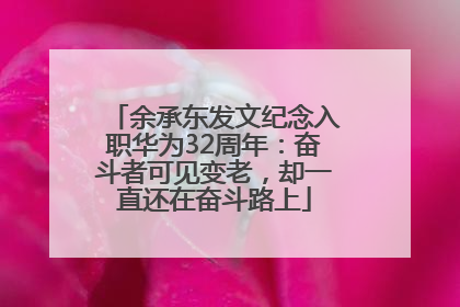 余承东发文纪念入职华为32周年：奋斗者可见变老，却一直还在奋斗路上