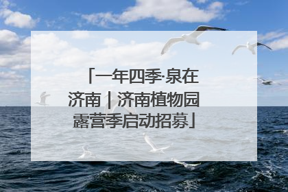 一年四季·泉在济南｜济南植物园露营季启动招募