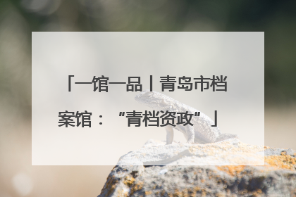 一馆一品丨青岛市档案馆：“青档资政”