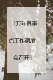 万年县重点工作调度会召开