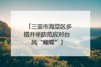 三亚市海棠区多措并举防范应对台风“蝴蝶”