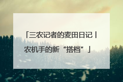 三农记者的麦田日记丨农机手的新“搭档”