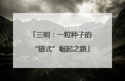 三明：一粒种子的“链式”崛起之路