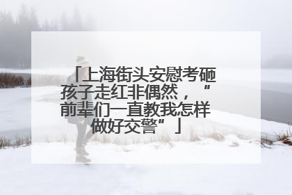 上海街头安慰考砸孩子走红非偶然，“前辈们一直教我怎样做好交警”