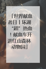 世界献血者日丨环湖“超”热血！献血车开进红山森林动物园