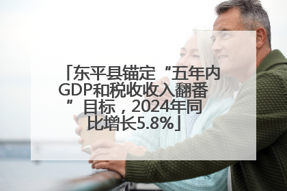 东平县锚定“五年内GDP和税收收入翻番”目标，2024年同比增长5.8%