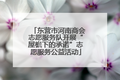 东营市河南商会志愿服务队开展“屋檐下的承诺”志愿服务公益活动