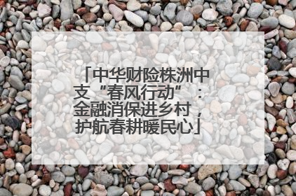 中华财险株洲中支“春风行动”：金融消保进乡村，护航春耕暖民心