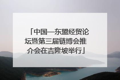 中国—东盟经贸论坛暨第三届链博会推介会在吉隆坡举行