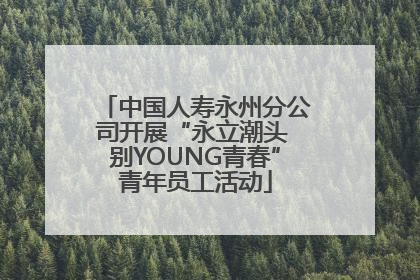 中国人寿永州分公司开展“永立潮头 别YOUNG青春”青年员工活动