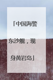 中国海警东沙舰，现身黄岩岛