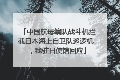 中国航母编队战斗机拦截日本海上自卫队巡逻机，我驻日使馆回应