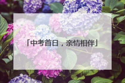 中考首日，亲情相伴