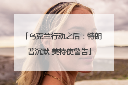 乌克兰行动之后：特朗普沉默 美特使警告