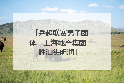 乒超联赛男子团体｜上海地产集团胜汕头明润