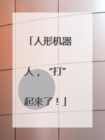 人形机器人，“打”起来了！