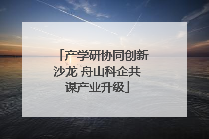 产学研协同创新沙龙 舟山科企共谋产业升级