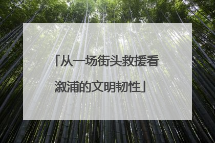 从一场街头救援看溆浦的文明韧性